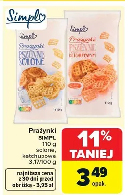 Prażynki pszenne solone promocja w Carrefour Market