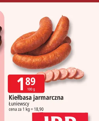 Kiełbasa jarmarczna Łuniewscy promocja w Leclerc