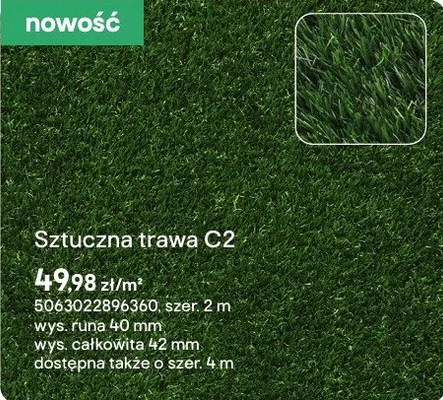 Sztuczna trawa C2 promocja w Castorama
