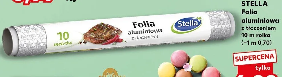 Folia aluminiowa z tłoczeniem promocja w Kaufland