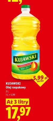 Olej rzepakowy KUJAWSKI promocja w Lidl