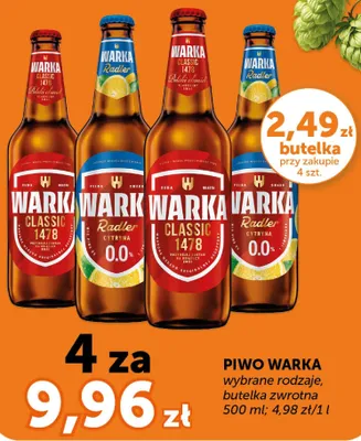 Piwo Warka Classic 1478 promocja w ABC