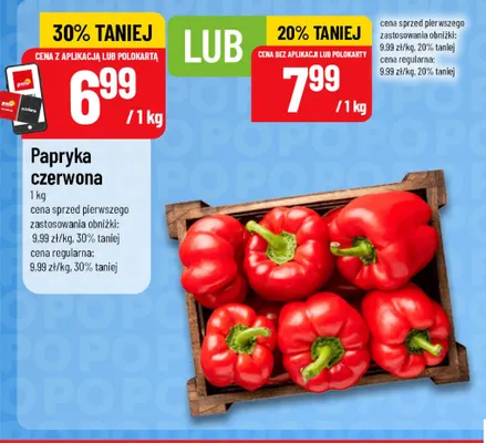 Papryka czerwona promocja w POLOmarket