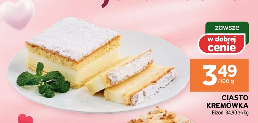Ciasto kremówka promocja w Stokrotka