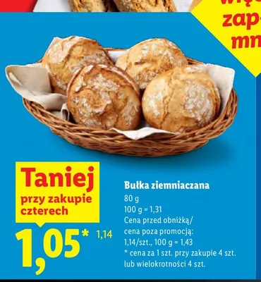 Bułka ziemniaczana promocja w Lidl