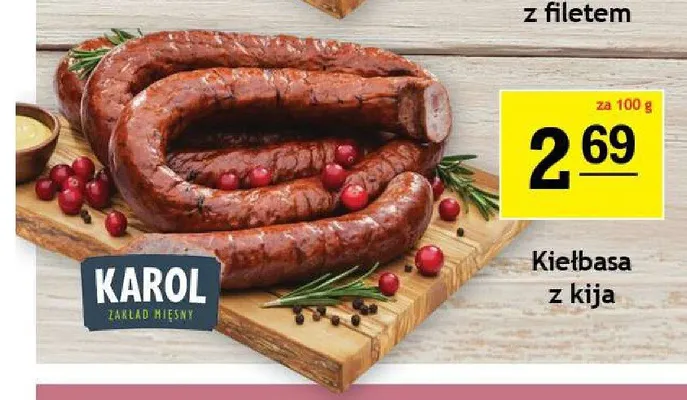 Kiełbasa z kija Karol promocja w Gram Market