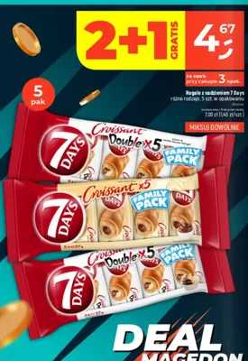Rogale z nadzieniem 7 Days Croissant różne rodzaje promocja w Dealz