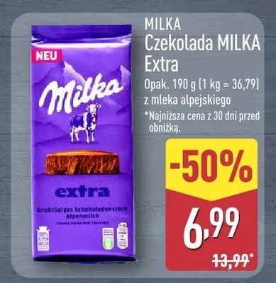 Czekolada Milka lu promocja w Aldi