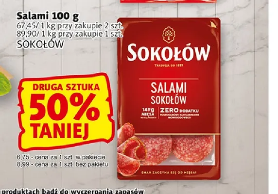 Salami Sokołów promocja w Prim Market