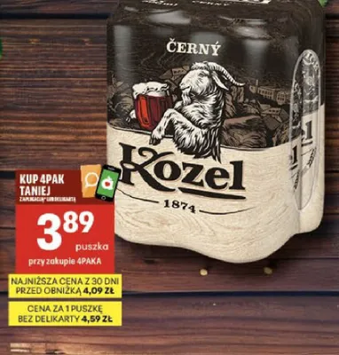 Piwo Kozel lezak promocja w Delikatesy Centrum