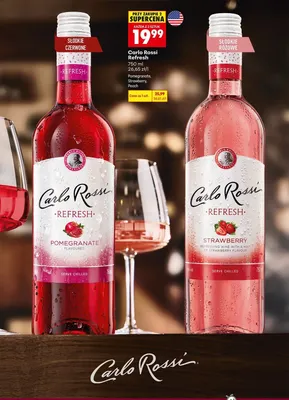 Wino Carlo Rossi Refresh Strawberry promocja w Biedronka