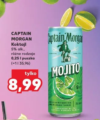 Koktajl Captain Morgan Mojito promocja w Kaufland