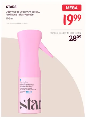 Odżywka do włosów w sprayu STARS Slay & Spray Glossy Bombshell promocja w Rossmann