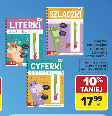 Książka edukacyjna Długopis Znikopis Literki promocja w Carrefour