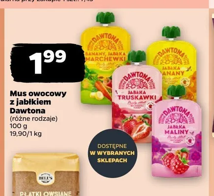 Mus owocowy Dawtona banan jabłko marchewka promocja w Netto