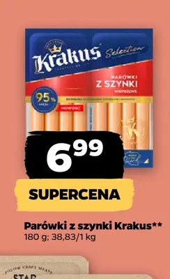 Parówki z szynki Krakus promocja w Netto