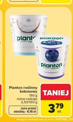 Planton roślinny kokosowy borówkowy promocja w Carrefour