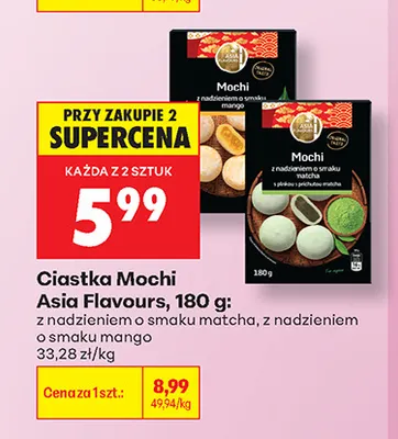 Ciastka Mochi Asia Flavours z nadzieniem o smaku matcha promocja w Biedronka