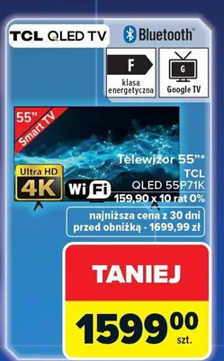 Telewizor 55'' QLED 55P71K promocja w Carrefour