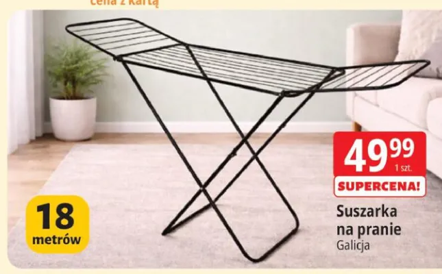 Suszarka na pranie Galicja 18 metrów promocja w Leclerc