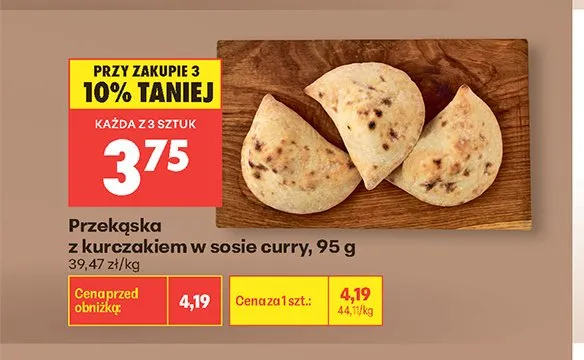 Przekąska z kurczakiem w sosie curry promocja w Biedronka