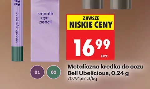 Metaliczna kredka do oczu Bell Ubelicious promocja w Biedronka