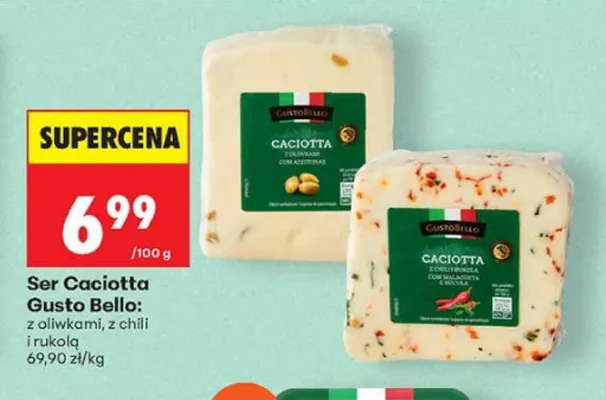 Ser Caciotta z chili i rukolą GustoBello promocja w Biedronka
