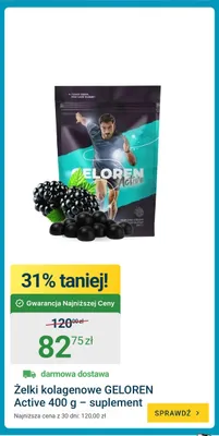Żelki kolagenowe GELOREN Active suplement 400 g promocja w ERLI