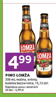 Piwo Łomża wiśnia promocja w Stokrotka