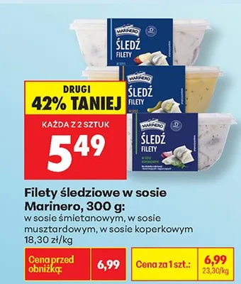 Filety śledziowe w sosie koperkowym promocja w Biedronka