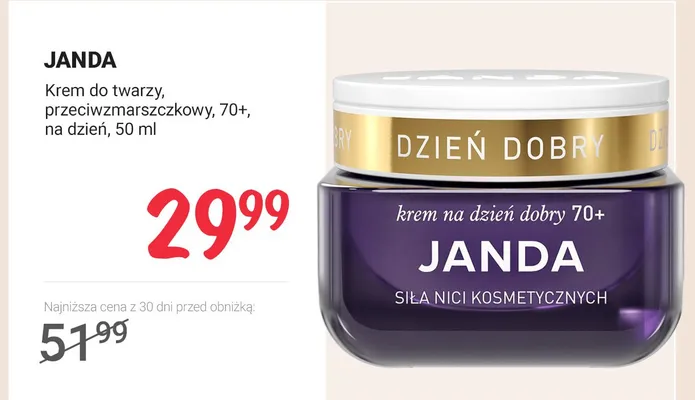 Krem do twarzy przeciwzmarszczkowy 70+ na dzień promocja w Rossmann