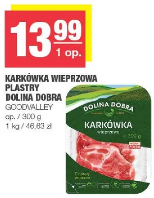 Karkówka wieprzowa plastry Dolina Dobra promocja w SPAR