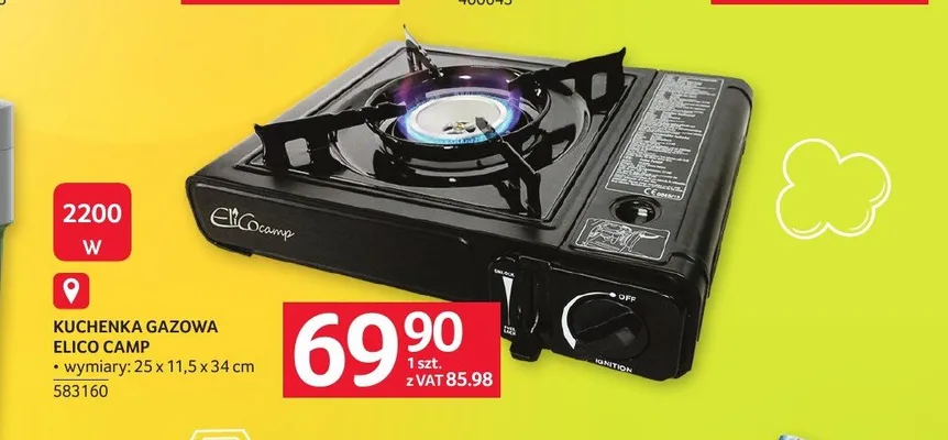 Kuchenka gazowa ElicoCamp promocja w Selgros