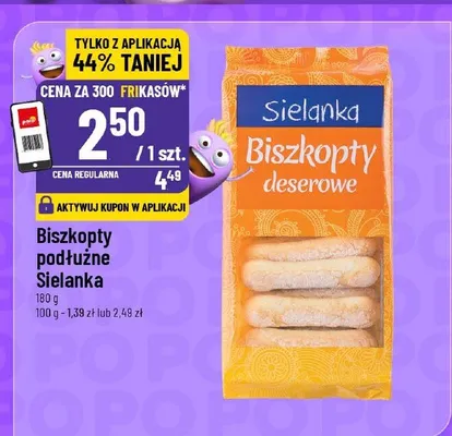 Biszkopty podłużne Sielanka promocja w POLOmarket