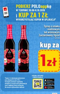 Syrop o smaku wiśniowym Zaczarowany Ogród promocja w POLOmarket