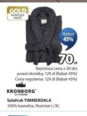 Szlafrok Timmerdala Kronborg promocja w Jysk