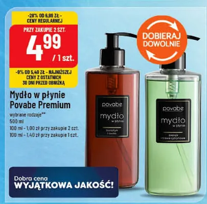 Mydło w płynie Povabe Premium promocja w POLOmarket