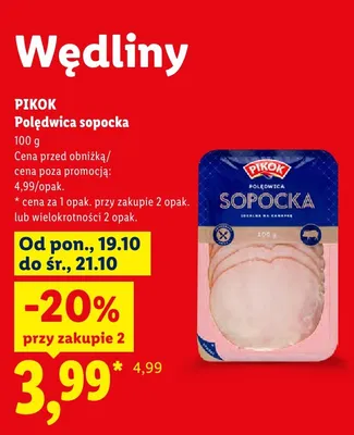 Polędwica sopocka Pikok promocja w Lidl