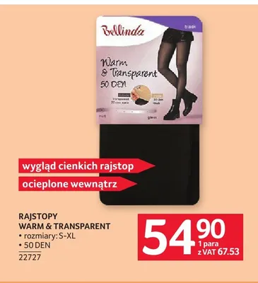 Rajstopy Warm & Transparent Bellinda promocja w Selgros