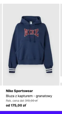 Bluza Nike Sportswear z kapturem granatowy promocja w Lounge by Zalando