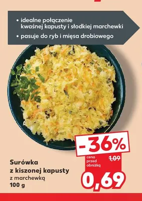 Surówka z kiszonej kapusty z marchewką promocja w Kaufland