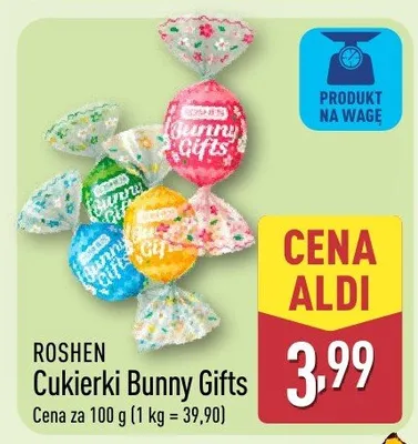 Cukierki Bunny Gifts promocja w Aldi