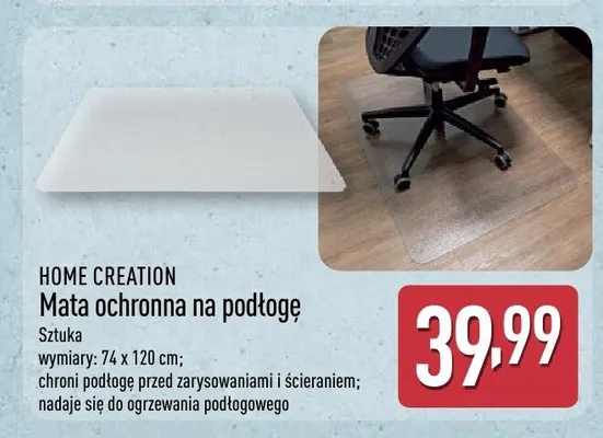 Mata ochronna na podłogę HOME CREATION promocja w Aldi