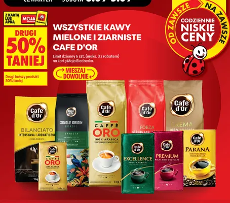 Kawa ziarnista Single Origin Brasil Barista Cafe d'Or promocja w Biedronka
