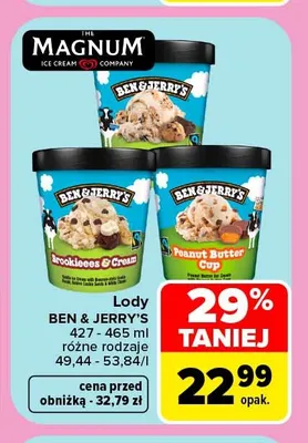 Lody Ben & Jerry's promocja w Carrefour