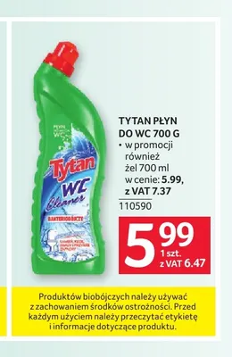 Żel do WC Tytan promocja w Selgros