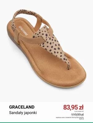 Sandały japonki Graceland promocja w Deichmann