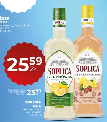 Wódka smakowa Soplica Cytryna-Malina promocja w Duży Ben