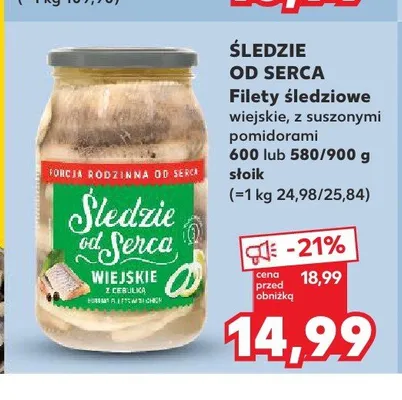 Filety śledziowe wiejskie Śledzie od Serca promocja w Kaufland