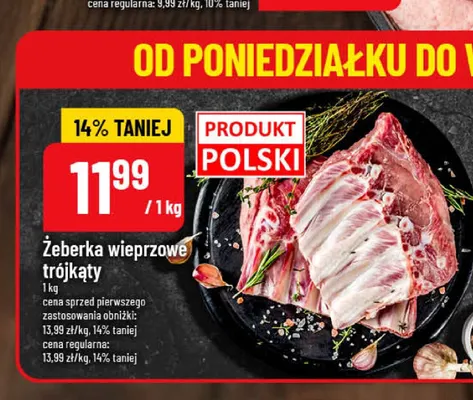 Żeberka wieprzowe trójkąty promocja w POLOmarket